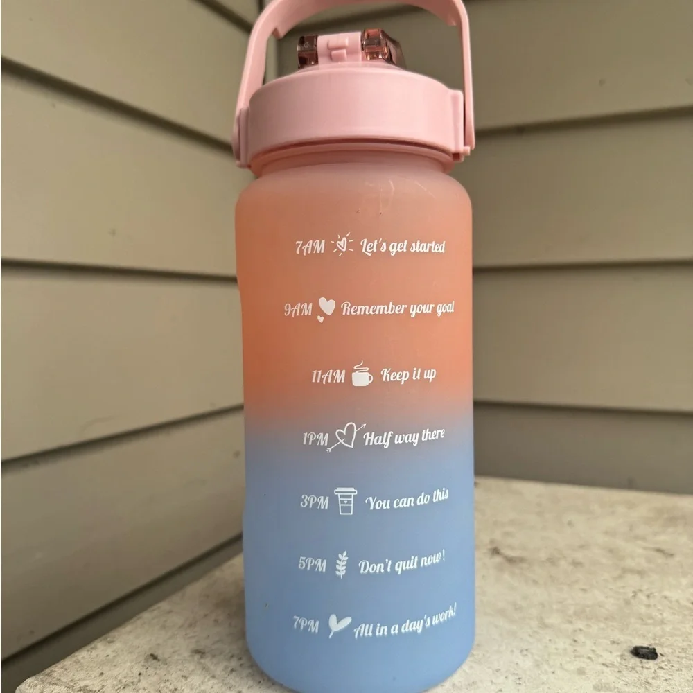 Gradient Pink and Blue Water Bottle